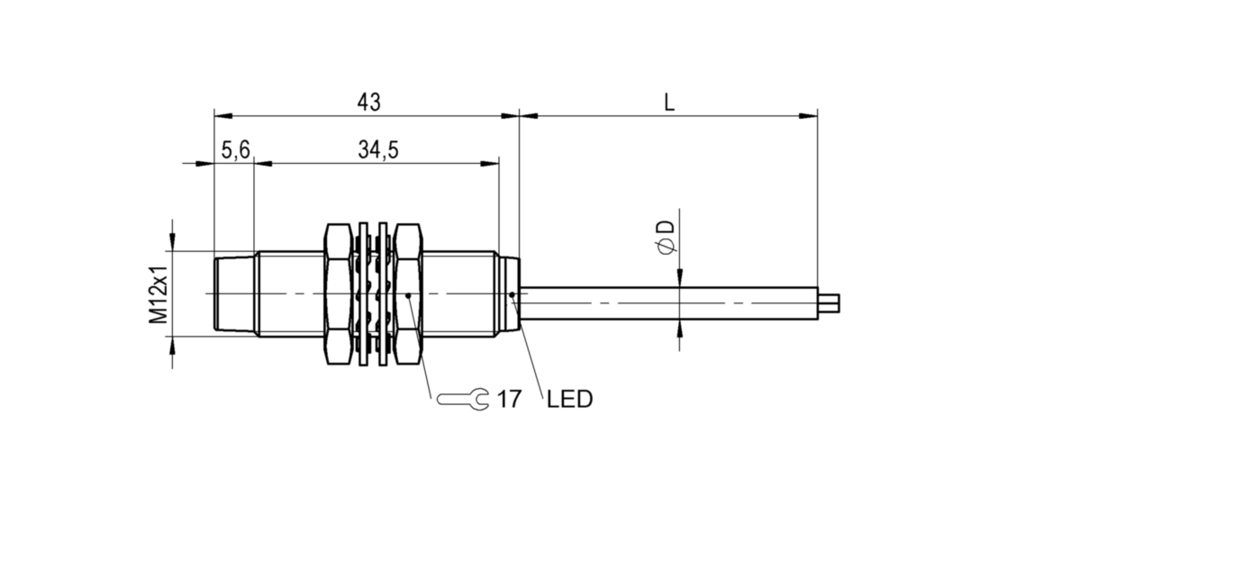 Индуктивный датчик расстояния Balluff BAW M12MF-ICC70G-BP02