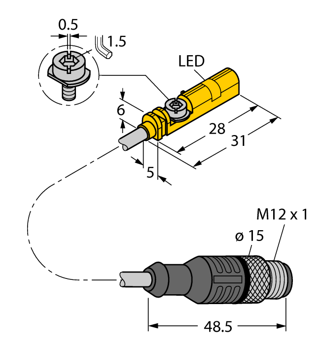 Магнитный датчик TURCK BIM-UNT-AP6X-0.3-RS4/S1160