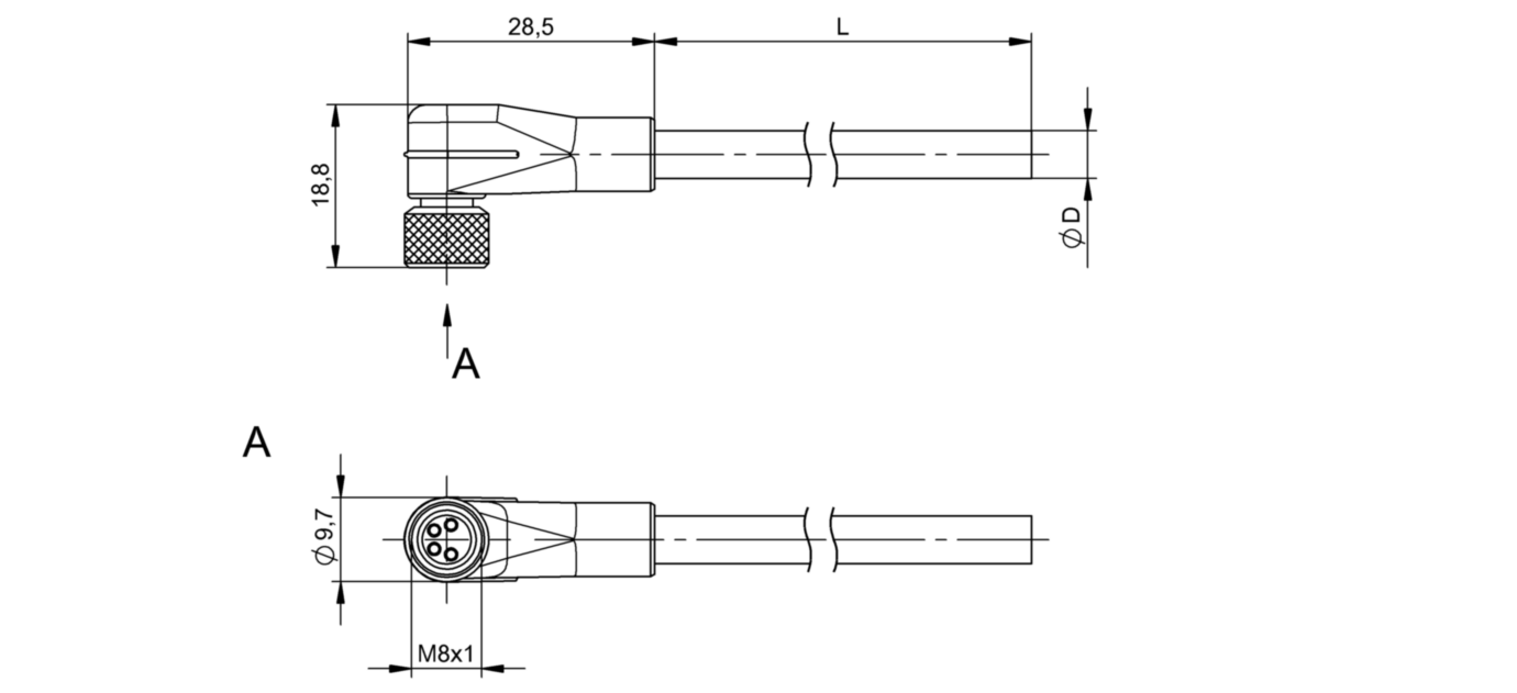 Разъем с кабелем Balluff BCC M324-0000-10-014-VS8434-020