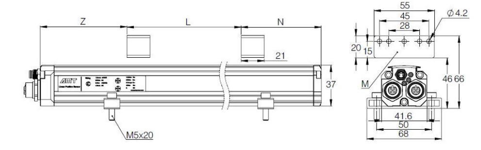 Датчик линейных перемещений AMT Linear Position Sensor LPS1-KS50NSH0300MHN53N1UB03
