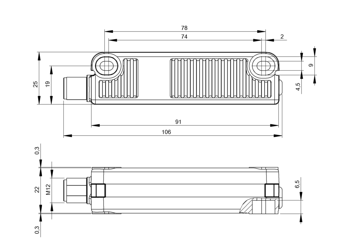 Магнитный датчик безопасности Balluff BID R03K-4R100-O20ZZ0-S92