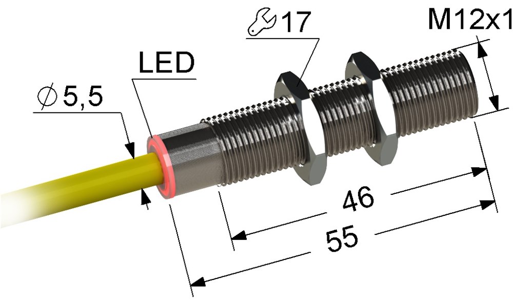 Индуктивный датчик Мега-К PS2-12M55-2B11-K