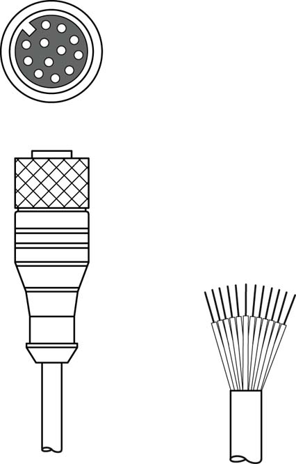 Разъем с кабелем Leuze Electronic KD S-M12-CA-P1-020