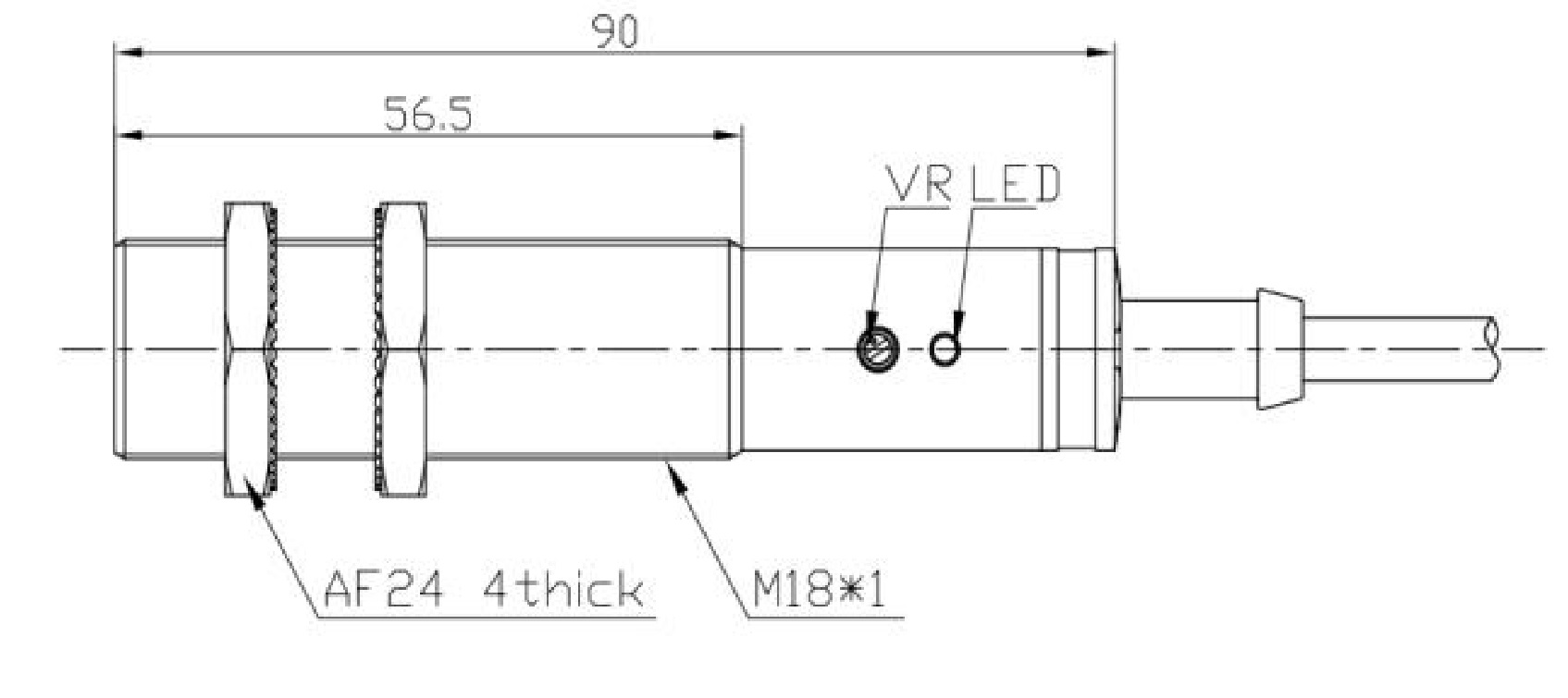 Емкостный датчик LANBAO CR18XCF05ATO