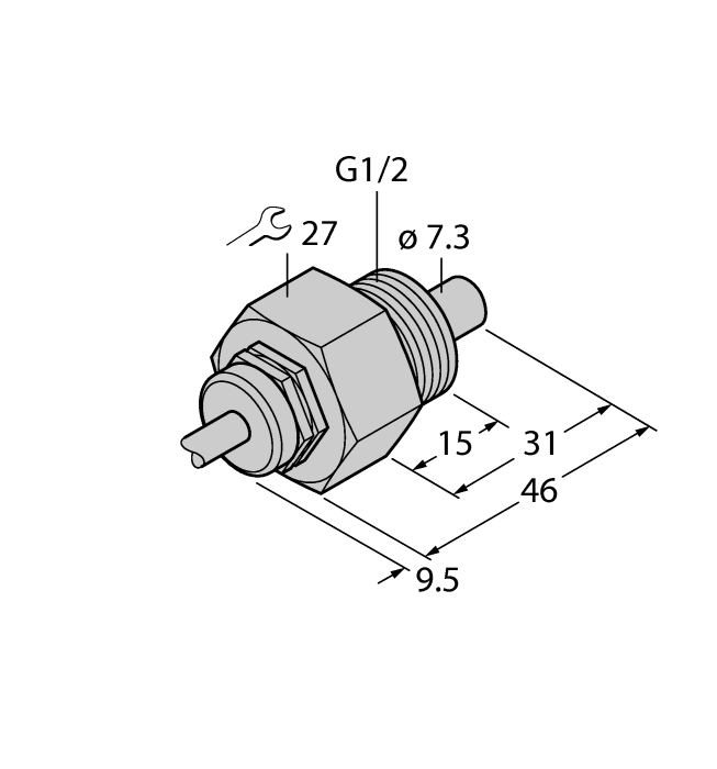 Датчик потока TURCK FCS-G1/2HC22-NAEX/D100 5M