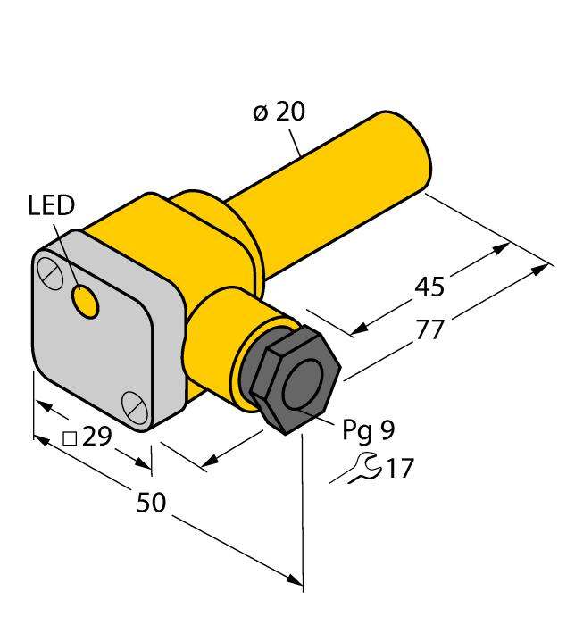 Индуктивный датчик TURCK NI10-K20SK-AZ3X