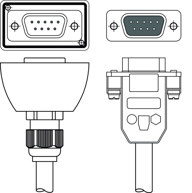 Соединительный кабель Leuze Electronic CB-D9-10000-5GF/GM