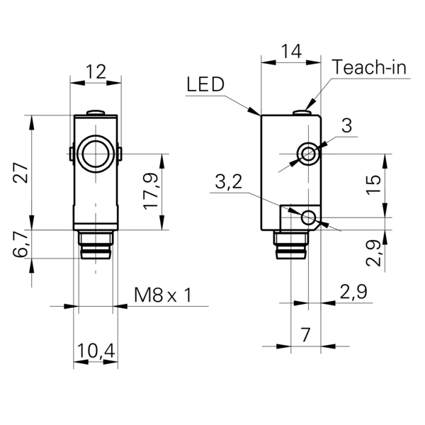 Ультразвуковой датчик расстояния Baumer UNDK 10U6914/S35A