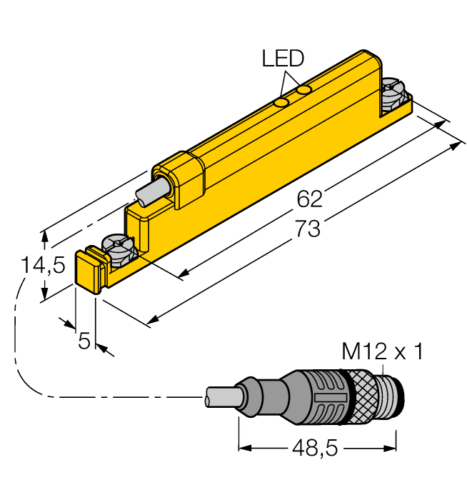 Магнитный датчик TURCK WIM45-UNTL-LIU5X2-0.3-RS4