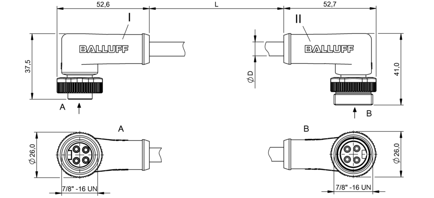 Соединительный кабель Balluff BCC A324-A324-30-304-PX04A5-006