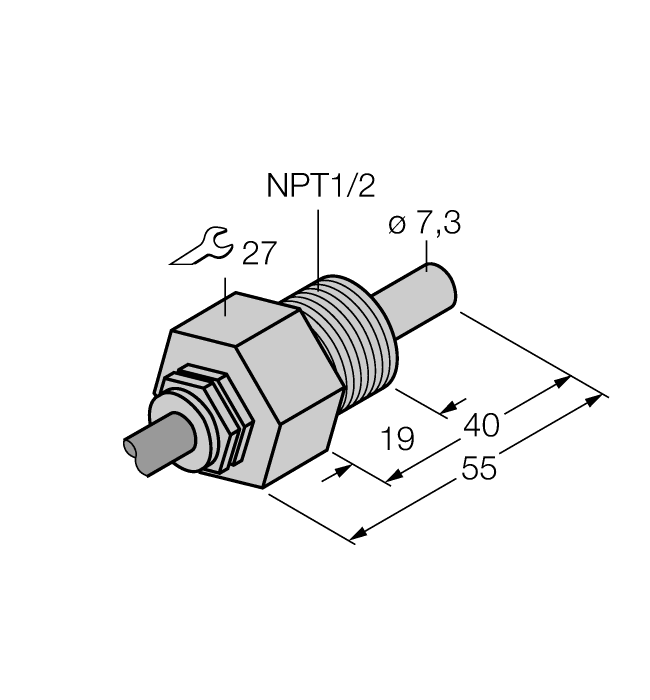 Датчик потока TURCK FCS-N1/2A4-NA/D100