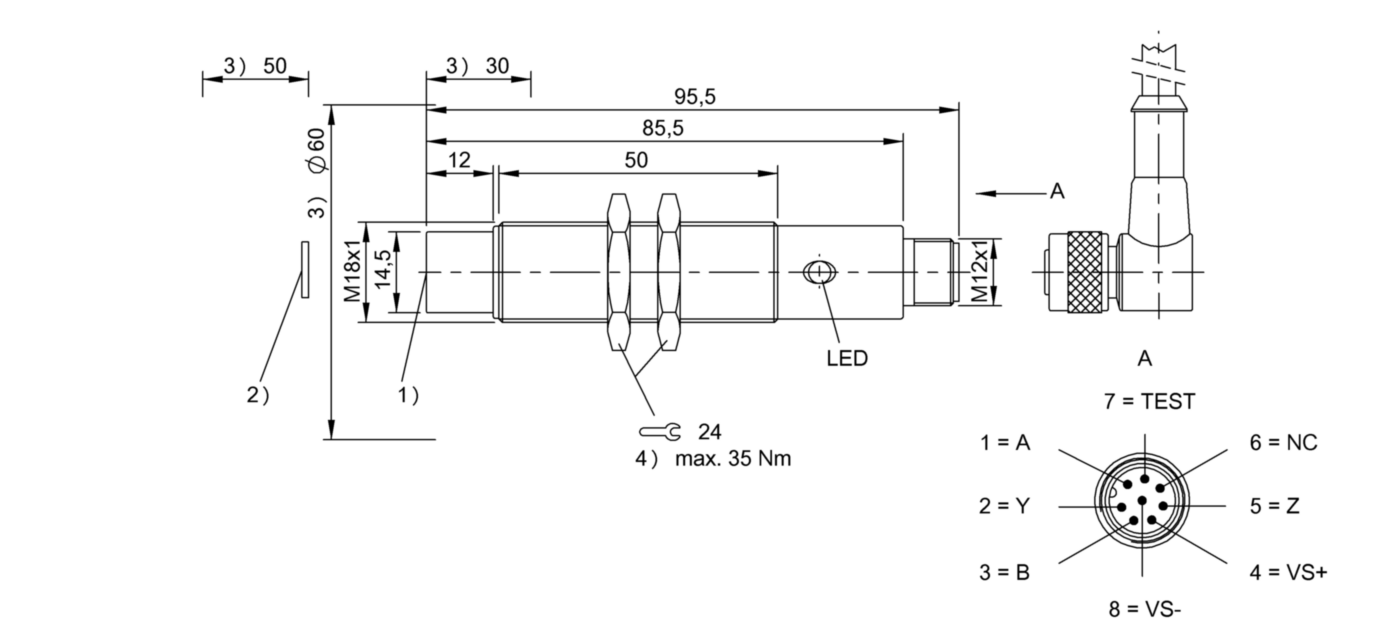 RFID головка чтения/записи Balluff BIS M-304-003-S115