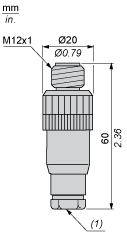 Разъем Telemecanique XZCC12MDP40B