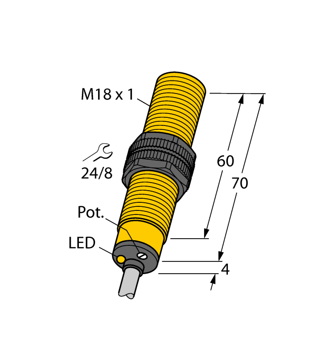 Емкостной датчик уровня TURCK BCF5-S18-RN4X