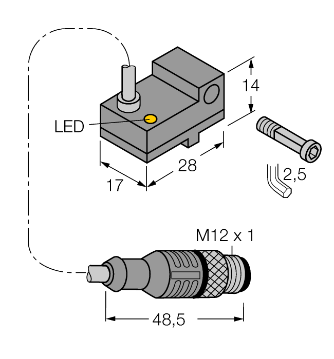 Магнитный датчик TURCK BIM-NST-AP6X-0.3XOR-RS4/S34