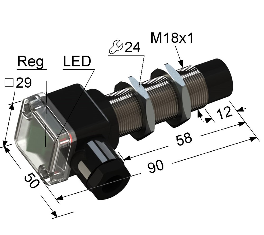 Емкостный датчик Мега-К PS1-18M90-15N51-B