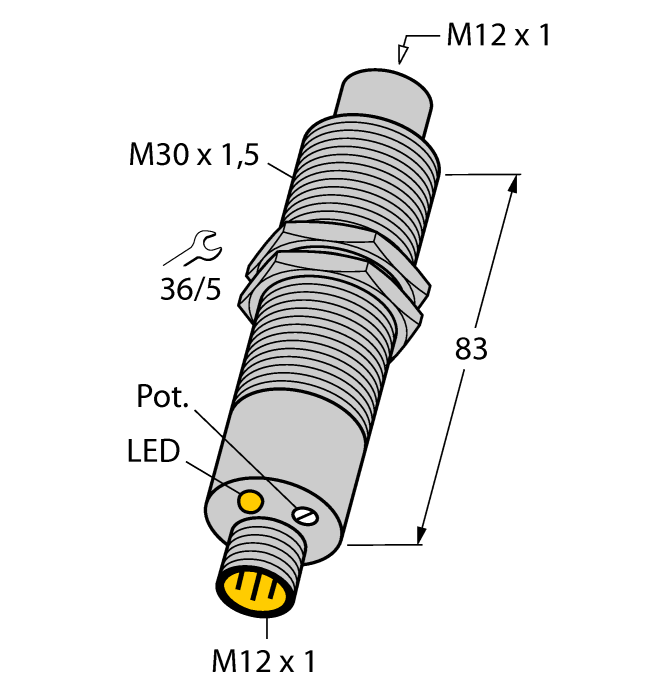Индуктивный датчик TURCK EM30-AP6X2-H1141/S1102
