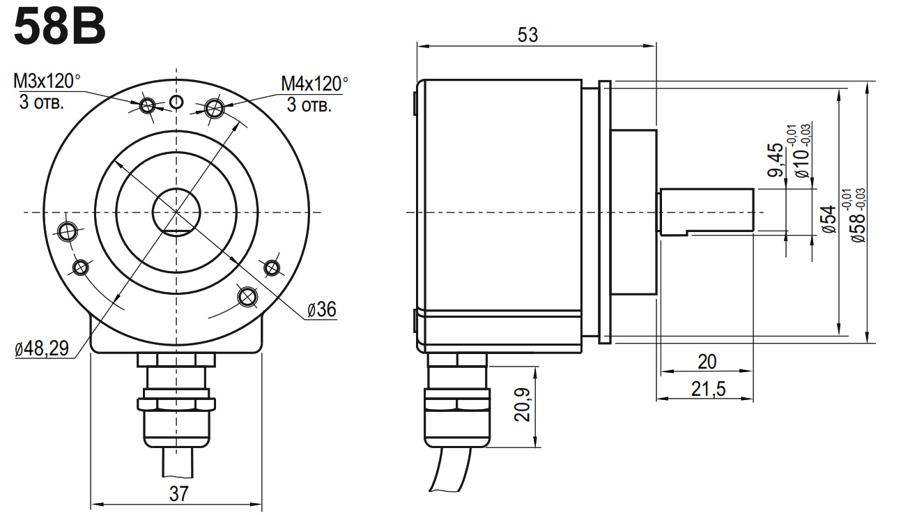 Инкрементальный энкодер INNOCONT EIP 58BO 10630V1000-R2