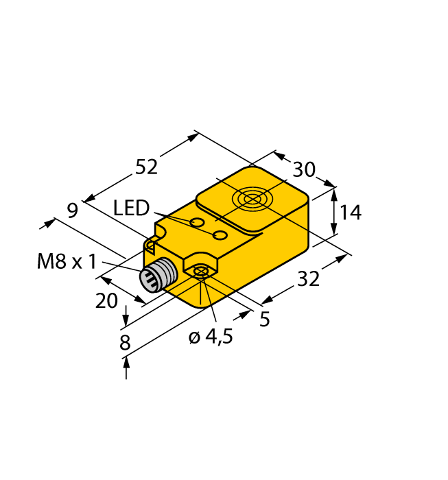Индуктивный датчик TURCK NI20-Q14-AP6X2-V1131