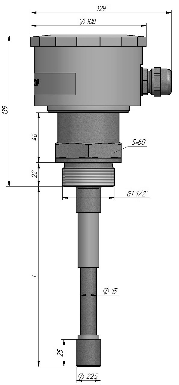 Емкостной уровнемер СЕНСОР ДНЕ-4С009-110К40