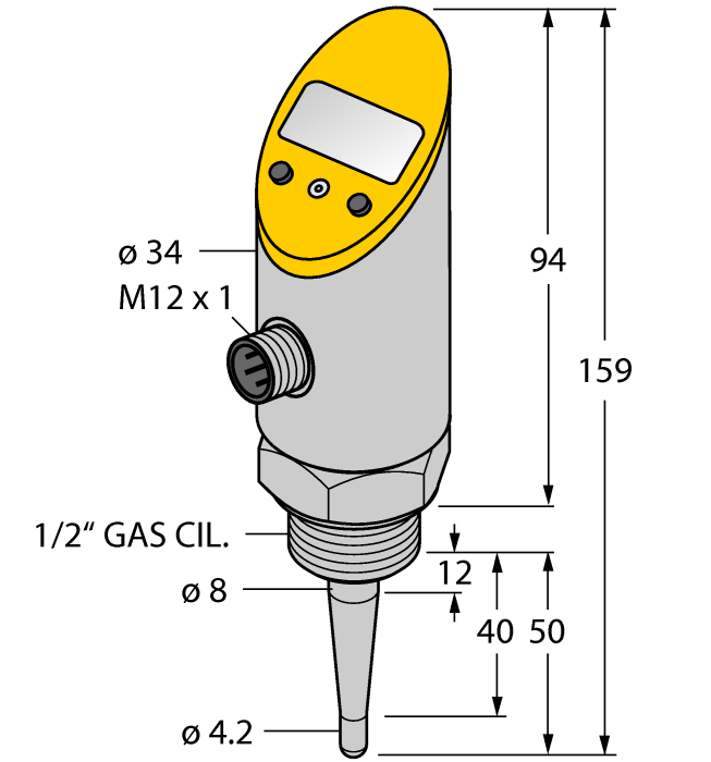 Датчик температуры TURCK TS-516-LI2UPN8X-H1141-L050