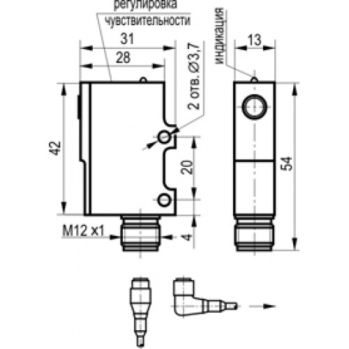 Оптический датчик ТЕКО OYR IC35A-2-2,5-PS4