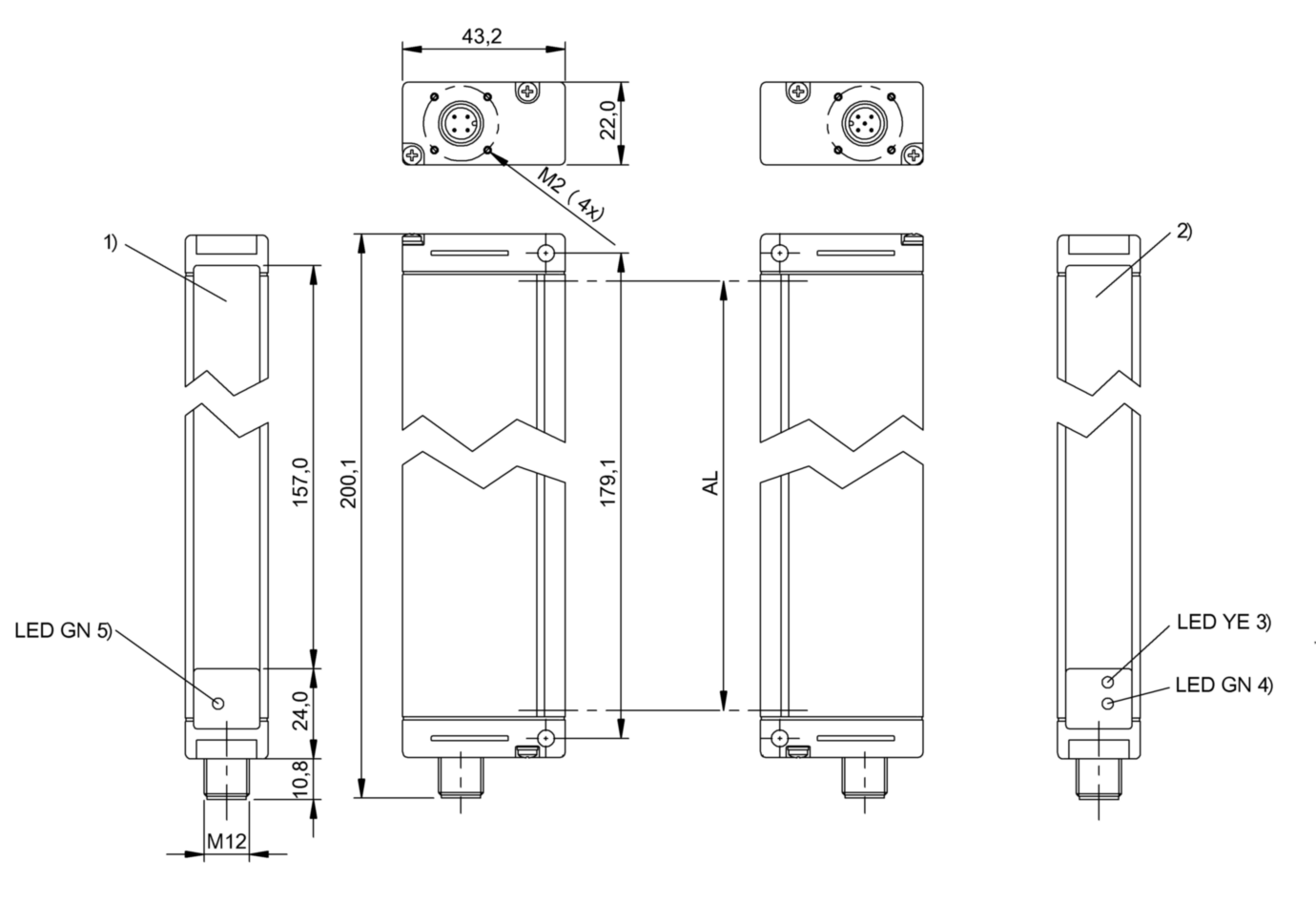 Световая завеса Balluff BLG 1-015-210-070-PV01-SX
