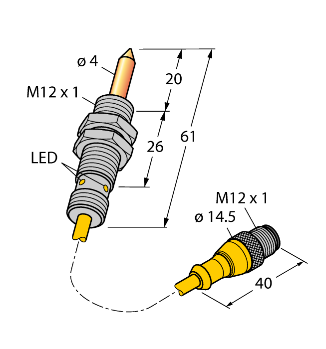 Магнитный датчик TURCK NIMFE-EM12/4.0L61-UN6X-0.3XYE-RS4/S1182