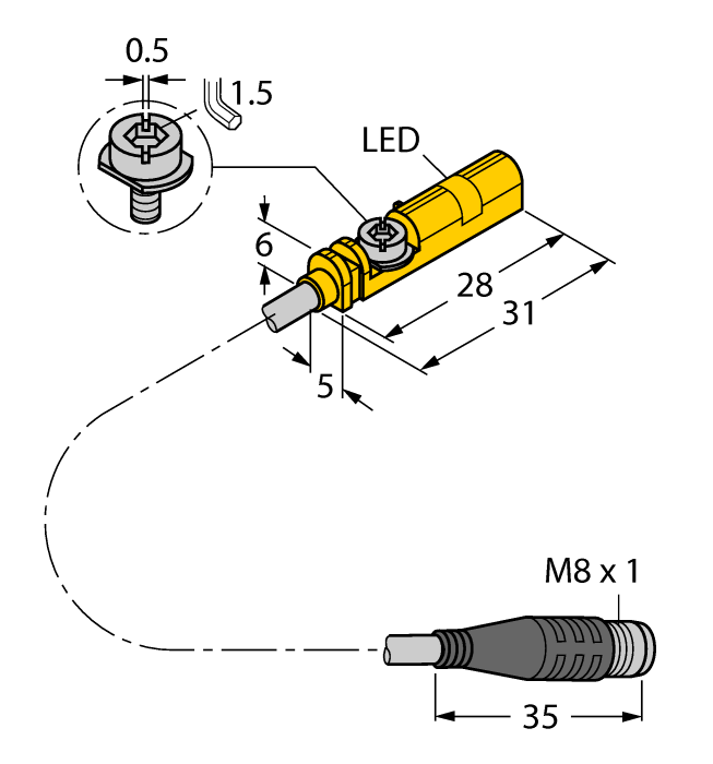 Магнитный датчик TURCK BIM-UNT-AP6X-0.3-PSG3S/S1139