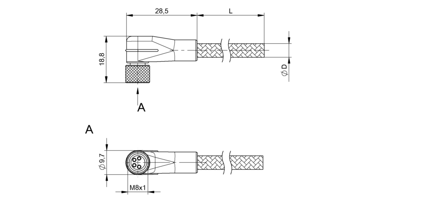 Разъем с кабелем Balluff BCC W324-0000-10-003-MW8434-010