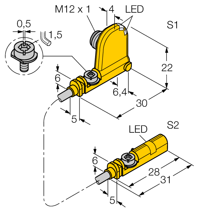 Магнитный датчик TURCK BIM-UNT-0.3-UNT-2AP6X3-H1141