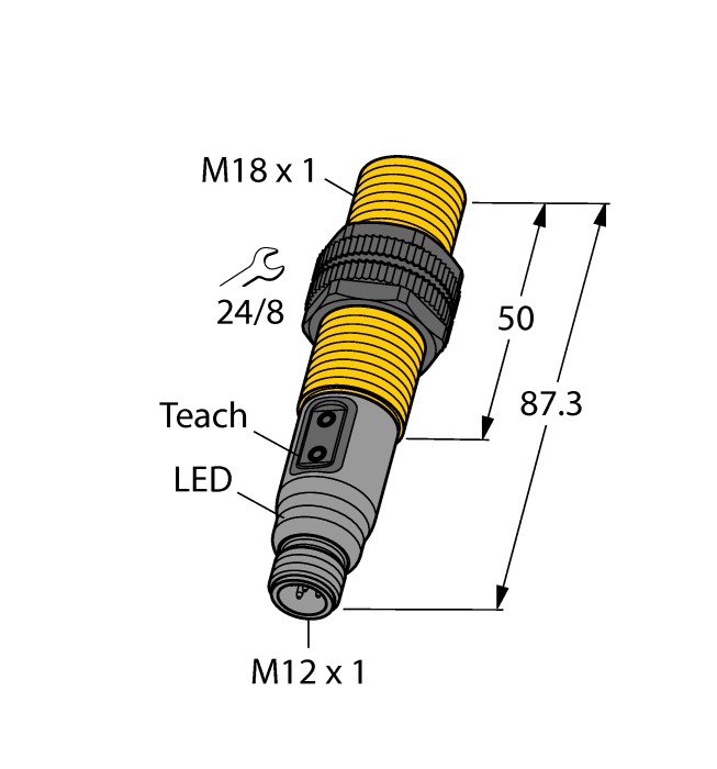 Емкостной датчик уровня TURCK BCT5-S18-UN6X2T-H1151