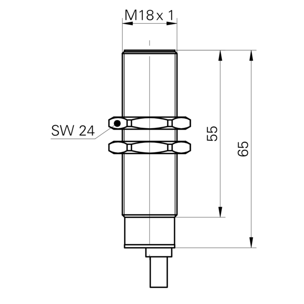 Индуктивный датчик расстояния Baumer IWRM 18U9501