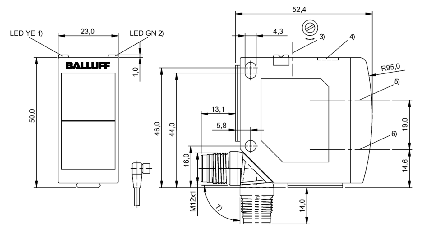 Оптический датчик Balluff BOS 23K-PA-LH10-S4