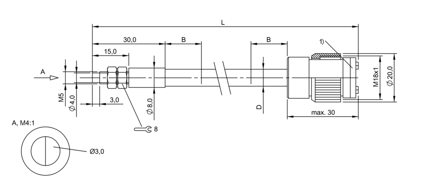 Оптоволоконный кабель Balluff BFO 18A-XAA-SMG-30-1,5