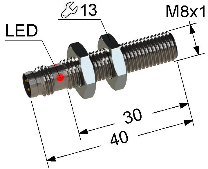 Индуктивный датчик Мега-К PS2-08M40-3B11-C3