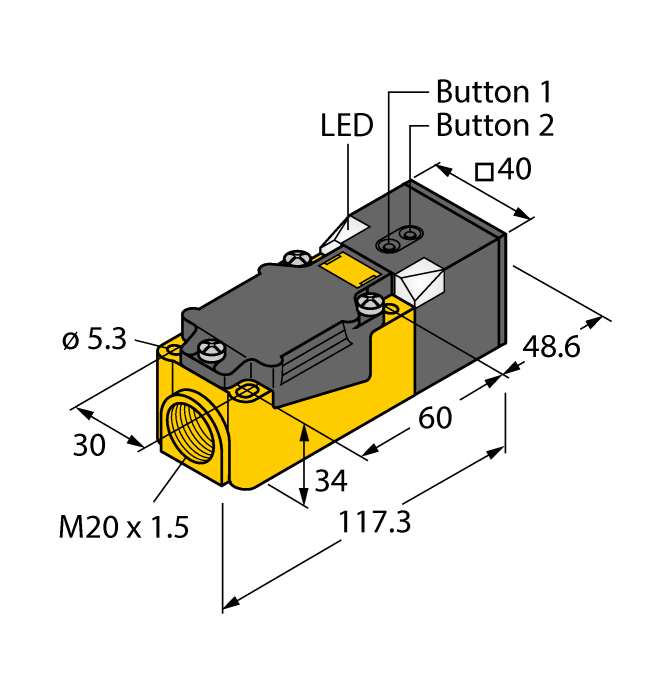 Ультразвуковой датчик TURCK RU200-CP40-2UP8X2T