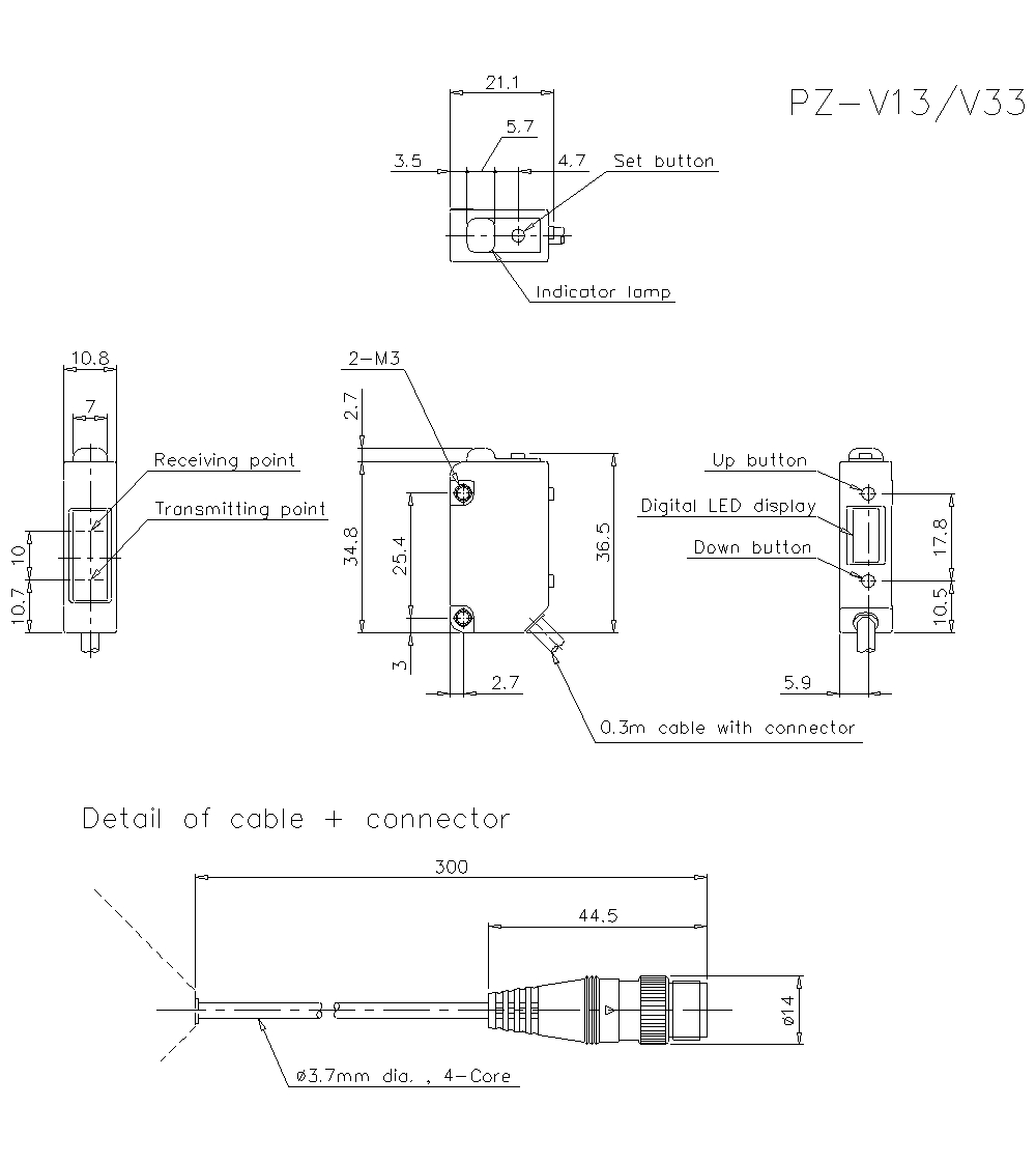 Оптический датчик KEYENCE PZ-V15