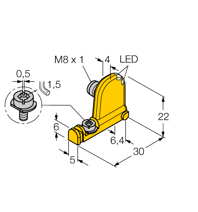 Магнитный датчик TURCK BIM-UNT-AP6X2-V1131