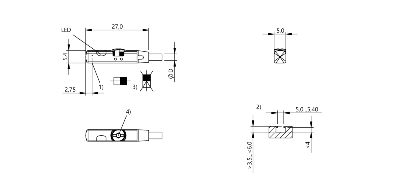 Магнитный датчик для цилиндра Balluff BMF 405KF-PO-C-2A-EY-10