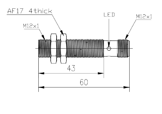 Индуктивный датчик LANBAO LR12XBF04DPOA-E2