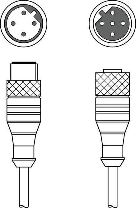 Соединительный кабель Leuze Electronic KDS PB-M12-4A-M12-4A-P3-050