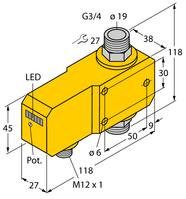 Датчик потока TURCK FCI-D20A4P-AP8X-H1141