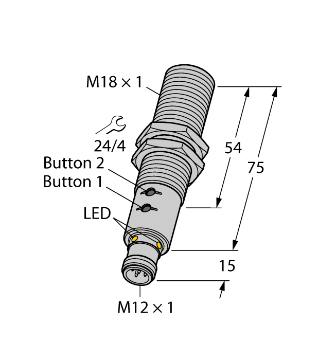 Ультразвуковой датчик TURCK RU130U-EM18E-LIU2PN8X2T-H1151/3GD