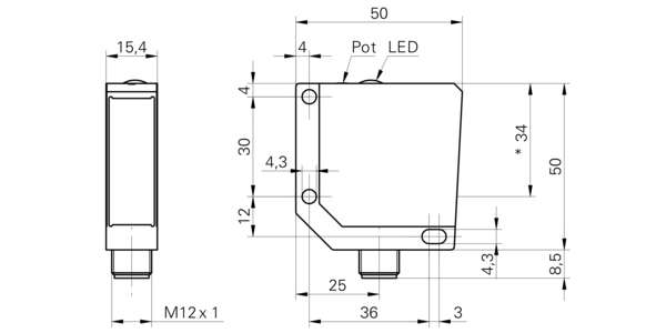 Оптический датчик Baumer FHDM 16P5001/S14