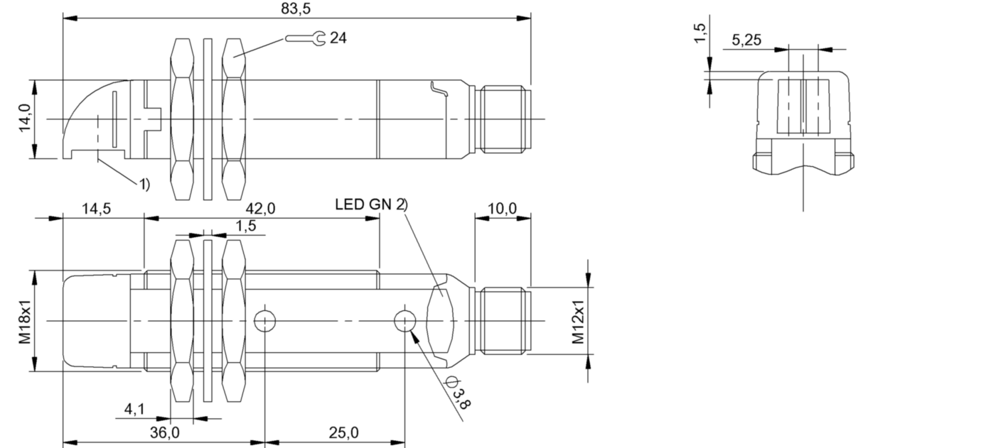 Оптический датчик Balluff BLS 18KW-XX-1P-S4-L