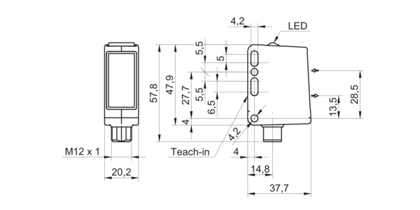 Оптический датчик Baumer O500W.SP-GW1J.PVO/H002