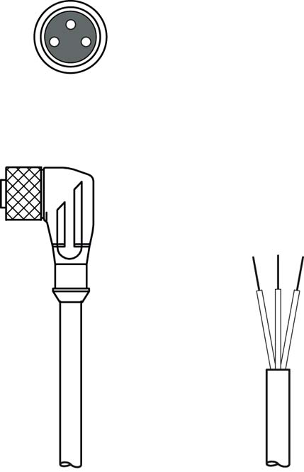 Разъем с кабелем Leuze Electronic KD U-M8-3W-V1-030