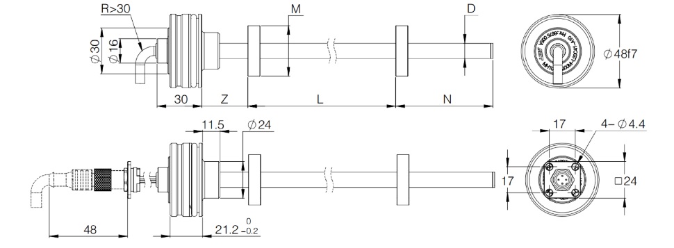 Магнитострикционный датчик линейных перемещений AMT Linear Position Sensor LPS2-MH10CSN0470MYN18H1A110