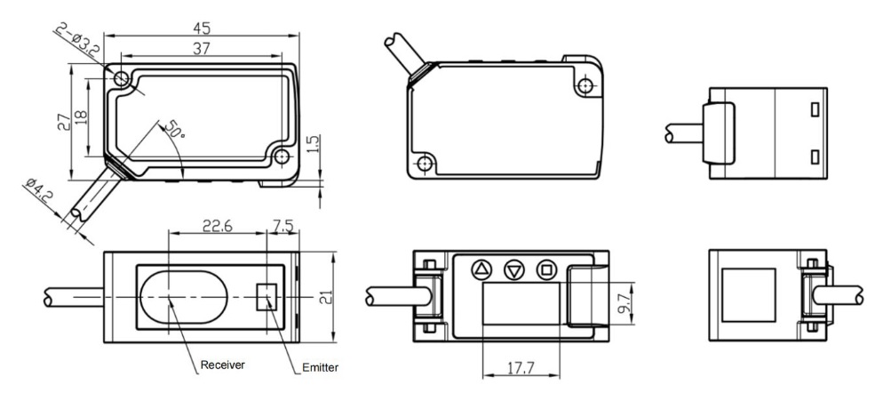 Лазерный датчик смещения LANBAO PDE-CM1THR